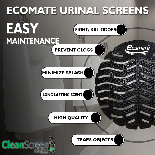 Ecomate Premium Urinal Screens Deodorizer Black Berry Fragrance (Pack Of 6) - Image 3