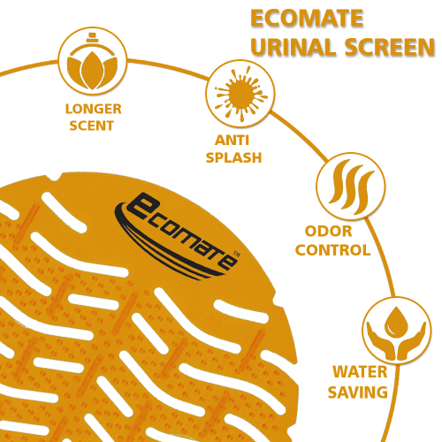 Ecomate Premium Urinal Screens Deodorizer Citrus Fragrance (Pack Of 200) - Image 4