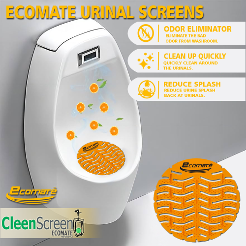 Ecomate Premium Urinal Screens Deodorizer Citrus Fragrance (Pack Of 200) - Image 5