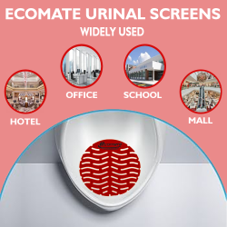 Ecomate Premium Urinal Screens Deodorizer Spiced Apple Fragrance (Pack Of 200) - Image 6