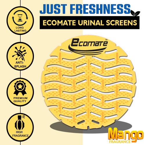 Ecomate Premium Urinal Screens Deodorizer Mango Fragrance (Pack Of 200) - Image 3