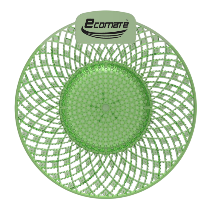 Ecomate Spiral Bio-Enzymatic Premium Urinal Screen Green Melon Fragrance (Pack of 10)
