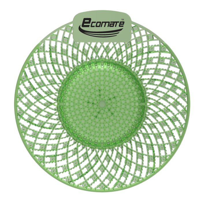 Ecomate Premium Spiral Bio-Enzymatic Urinal Screens Deodorizer Green Melon Fragrance (Pack Of 1)